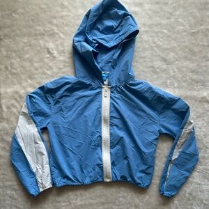 Prince pickleball Blue and White Hooded Windbreaker Jacket